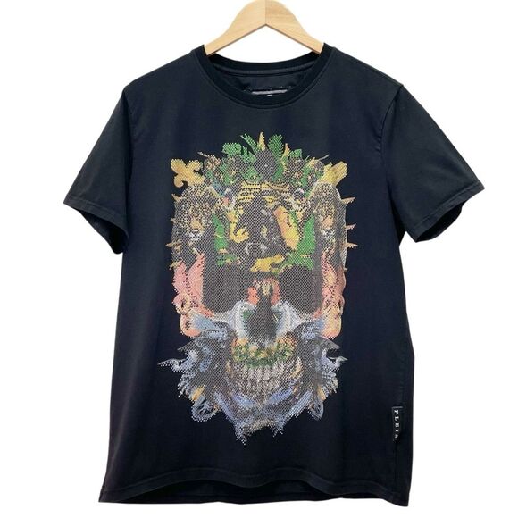 Philipp Plein Platinum Cut Skull Graphic T-Shirt Black Size 3XL Runs Small L/XL - Picture 1 of 13